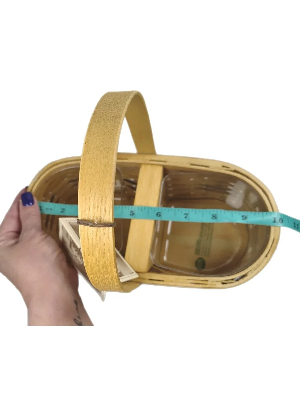 Peterboro Basket Co. Handcrafted Wooden Basket with Handle